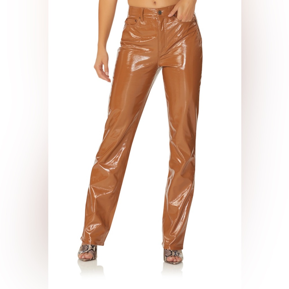 AFRM Heston Straight Leg patent leather pants